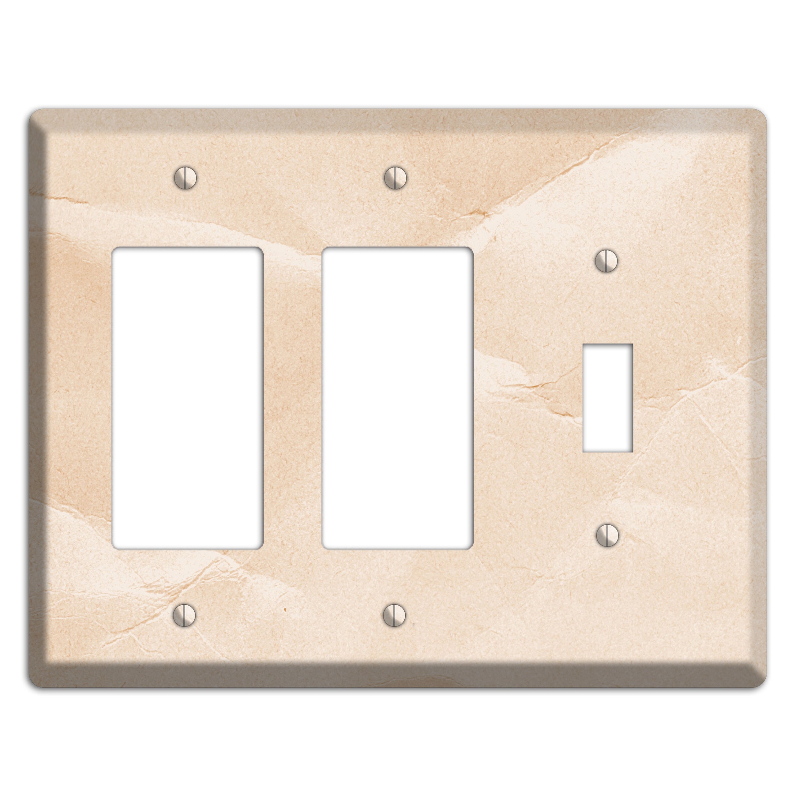 Almond Neutral Texture 2 Rocker / Toggle Wallplate