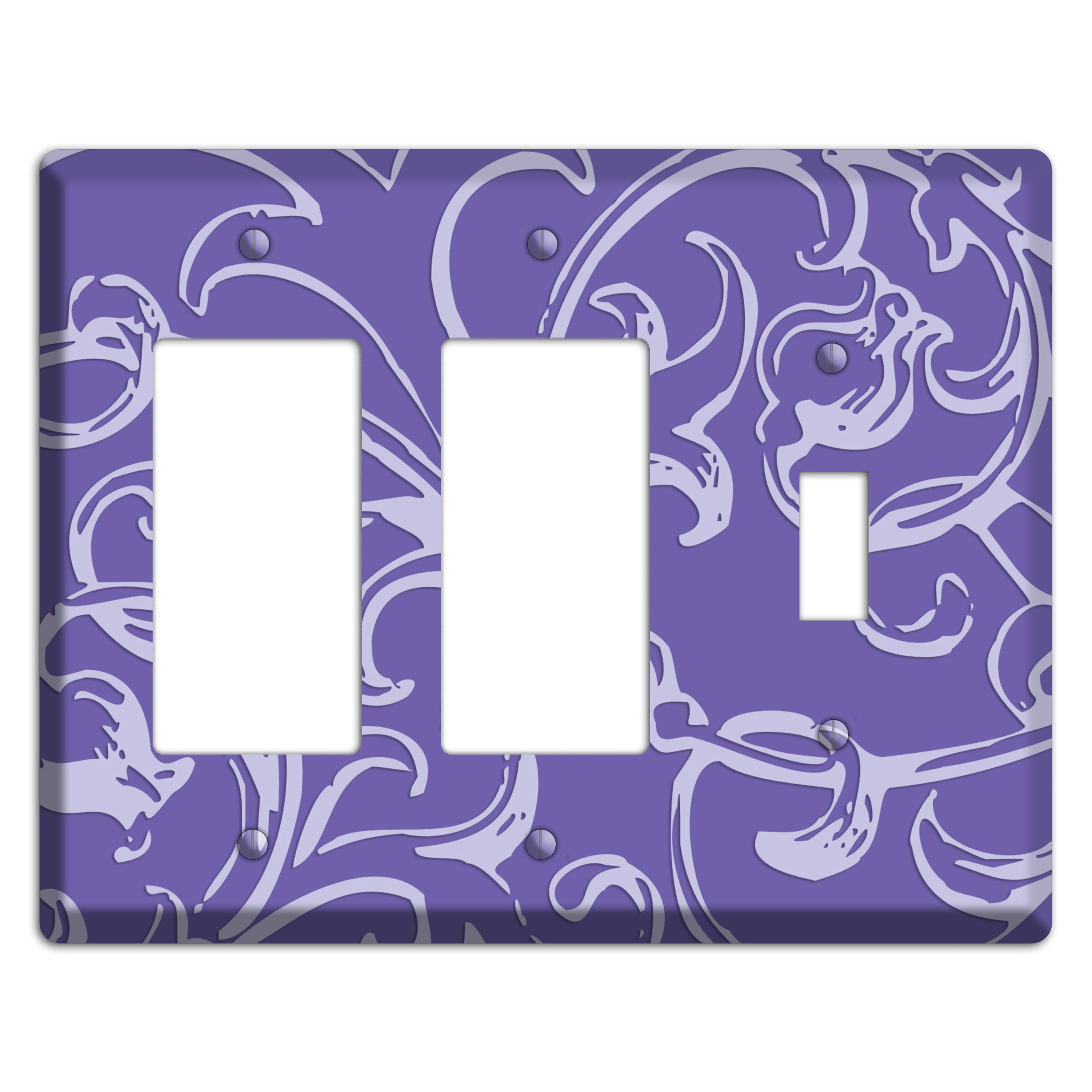 Victorian Light Purple 2 Rocker / Toggle Wallplate