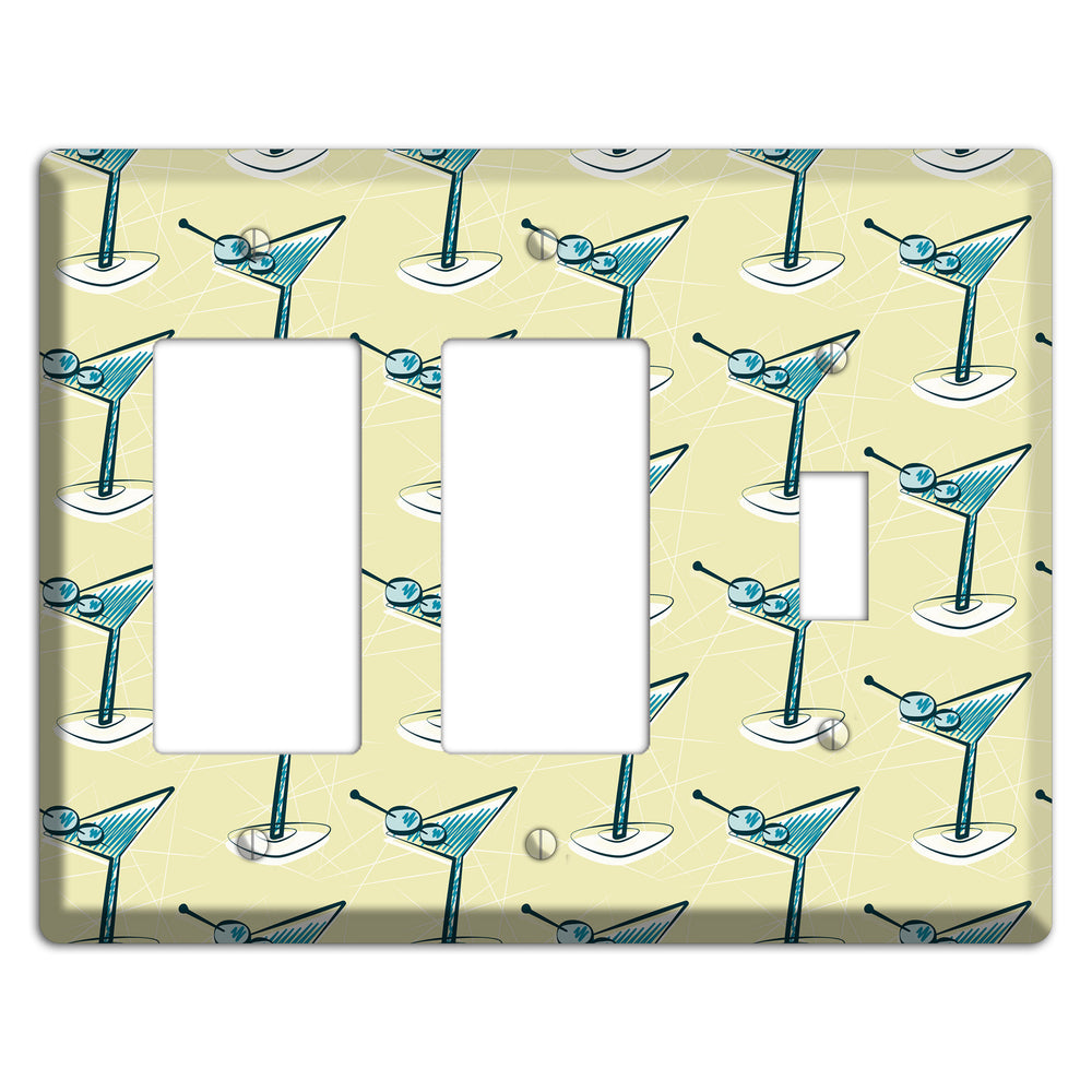 Yellow Martini 2 Rocker / Toggle Wallplate