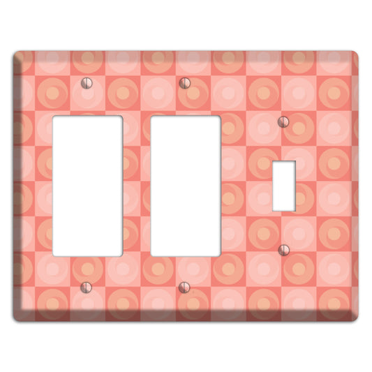 Pink Tiled Circles 2 Rocker / Toggle Wallplate
