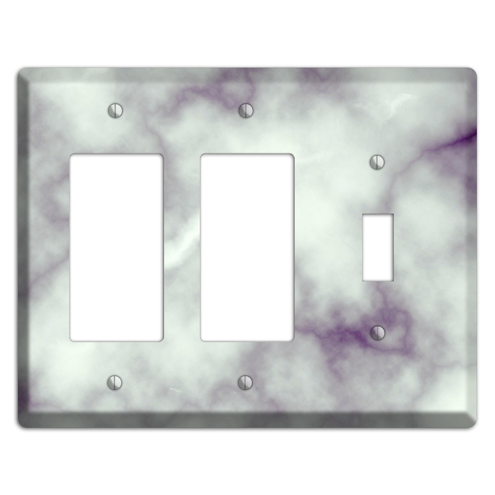 Gray Nurse Marble 2 Rocker / Toggle Wallplate