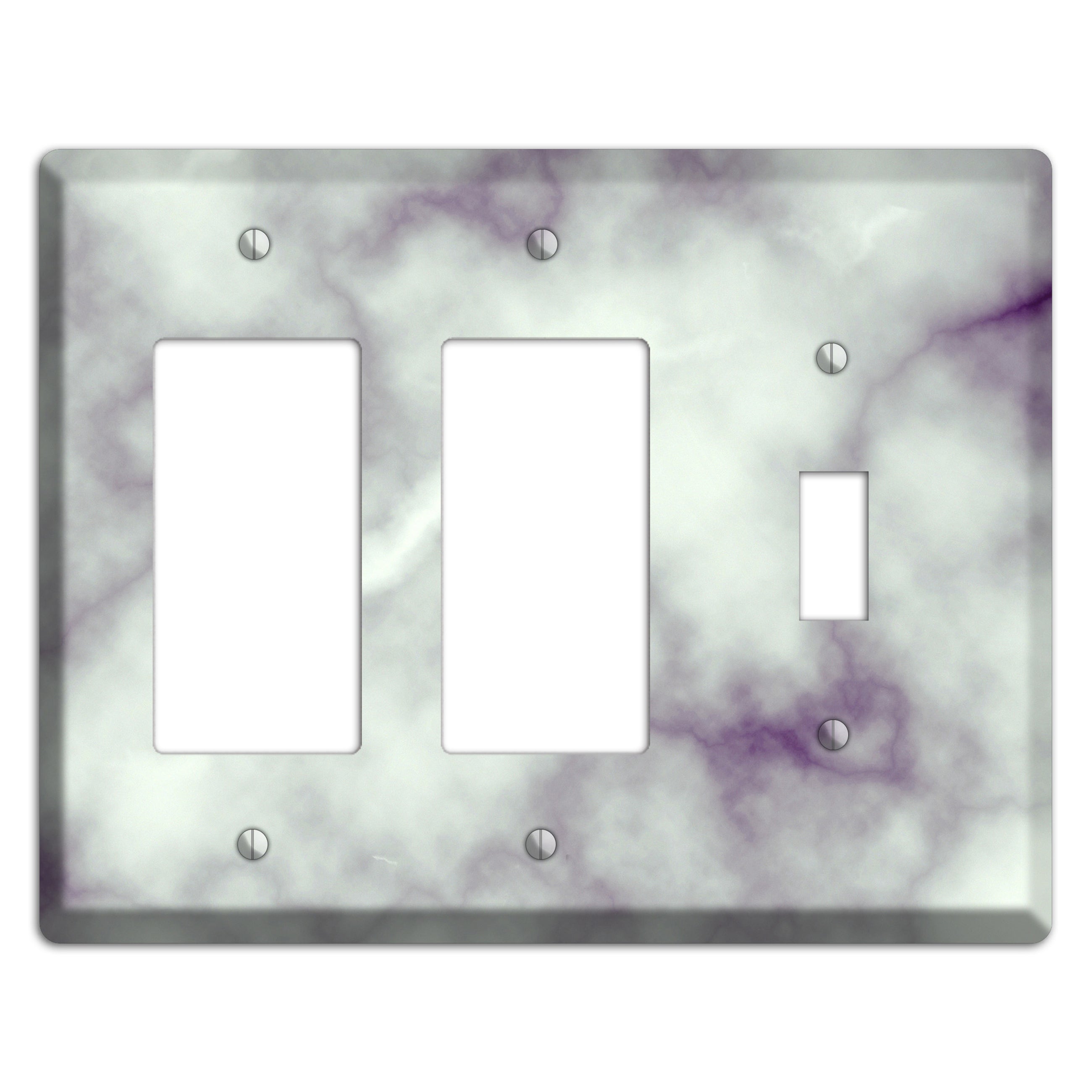 Gray Nurse Marble 2 Rocker / Toggle Wallplate