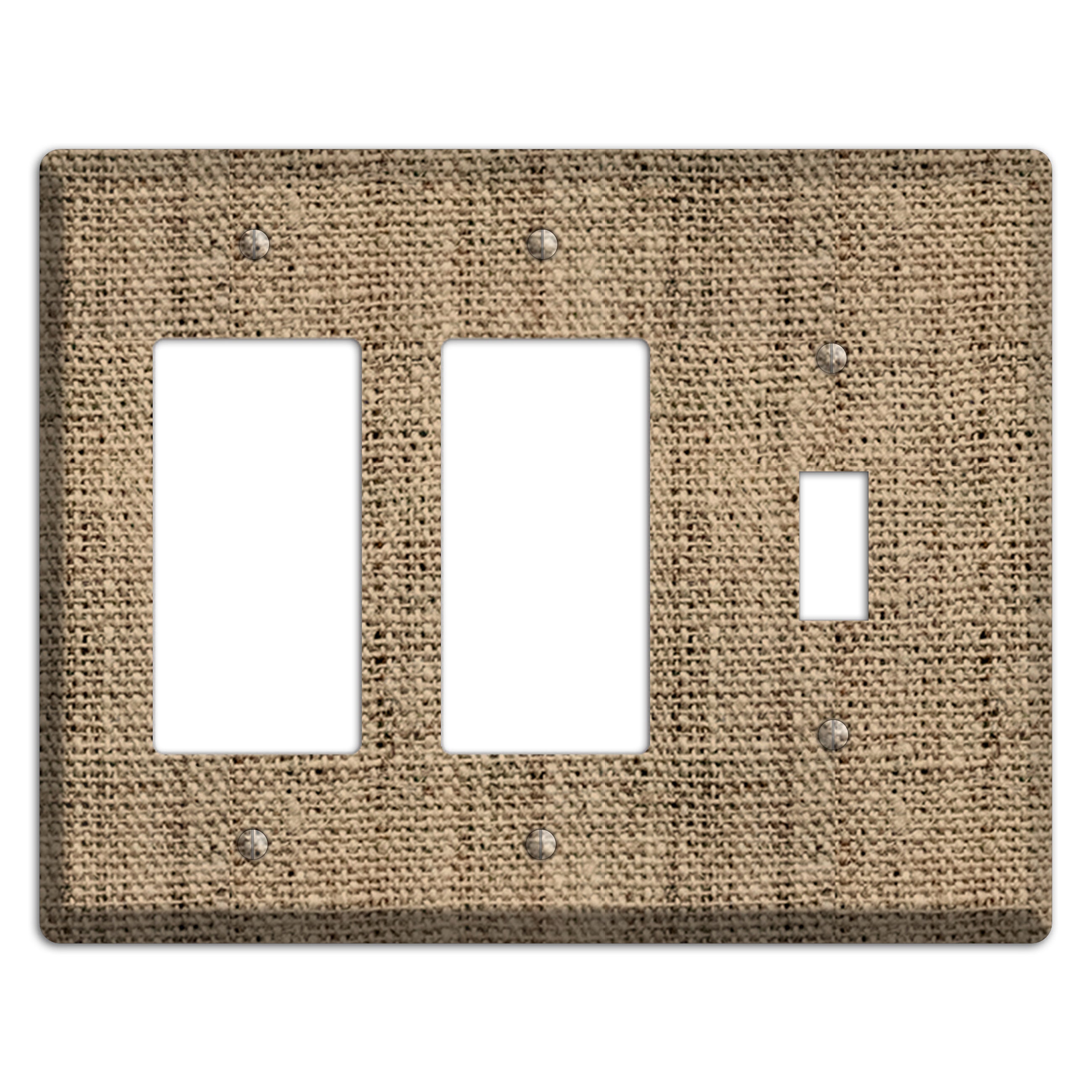 Donkey Brown Burlap 2 Rocker / Toggle Wallplate