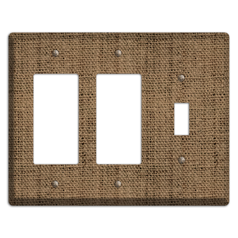 Shadow Burlap 2 Rocker / Toggle Wallplate