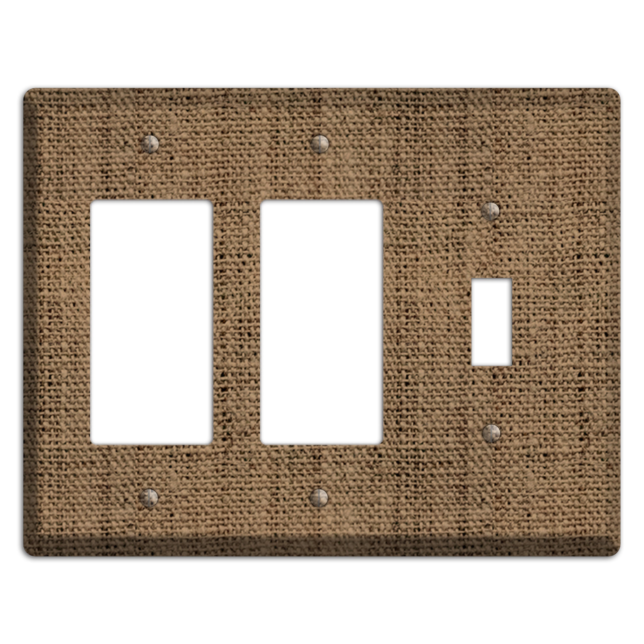 Shadow Burlap 2 Rocker / Toggle Wallplate