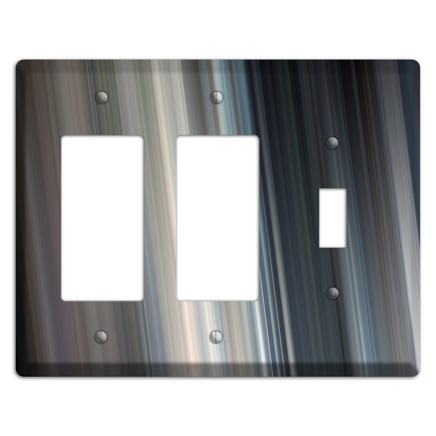 Blue Grey Ray of Light 2 Rocker / Toggle Wallplate