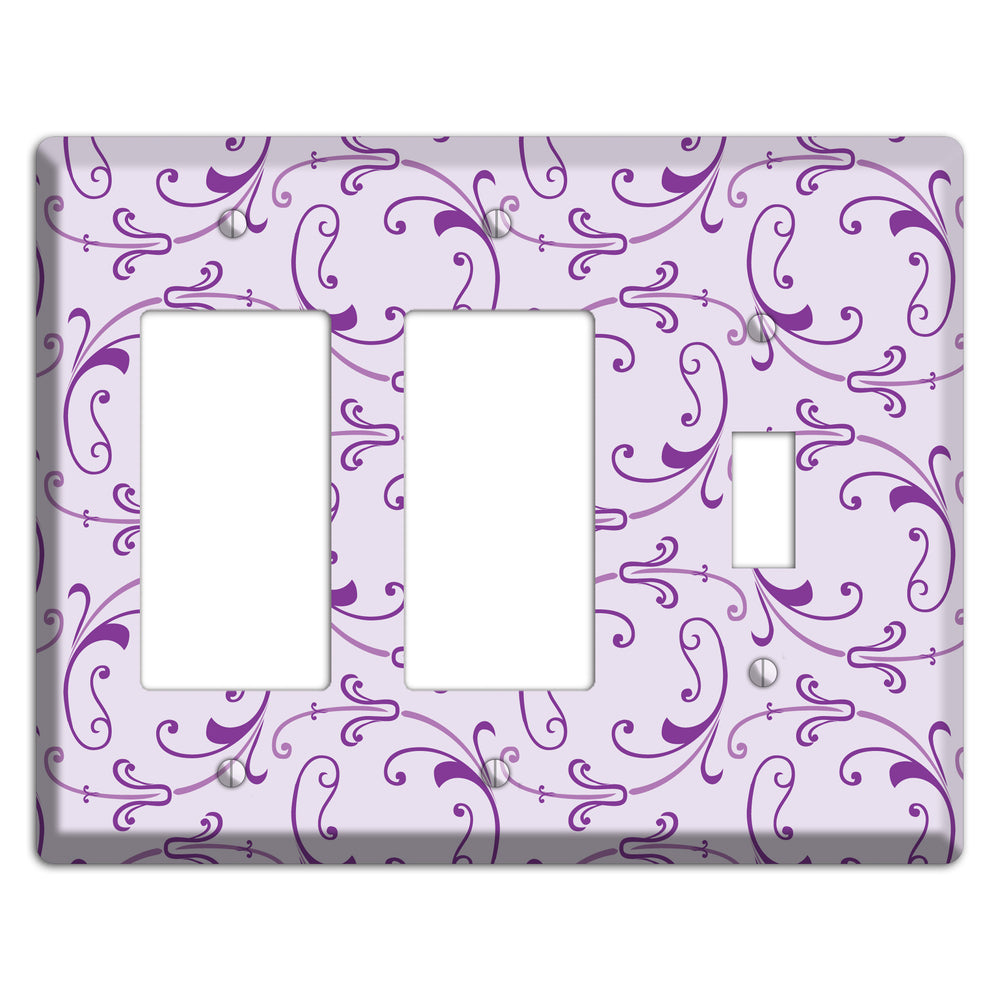 Lilac Victorian Sprig 2 Rocker / Toggle Wallplate