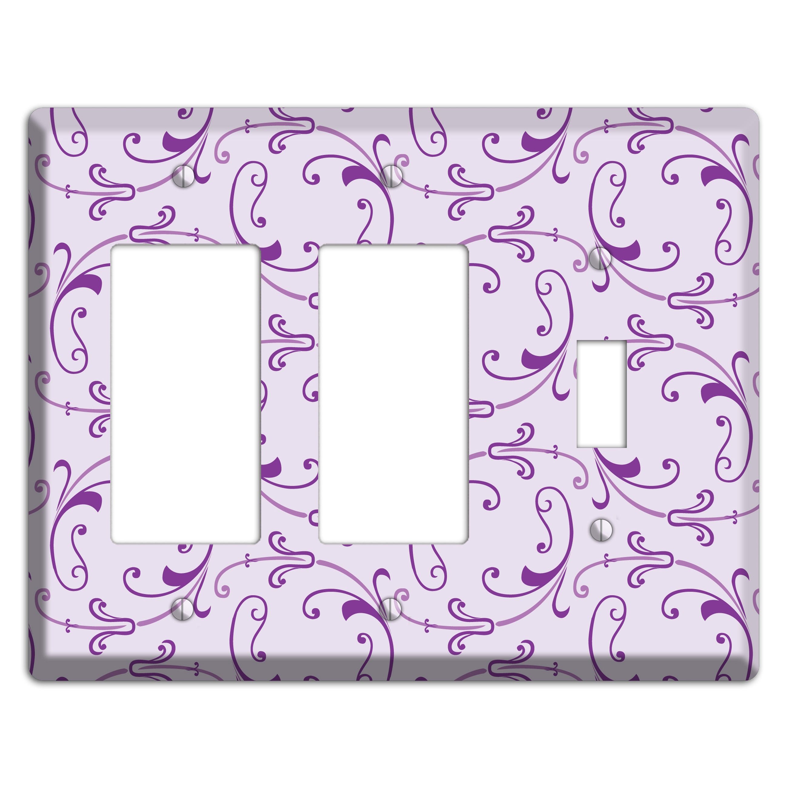 Lilac Victorian Sprig 2 Rocker / Toggle Wallplate