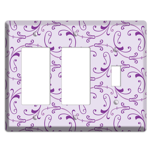 Lilac Victorian Sprig 2 Rocker / Toggle Wallplate