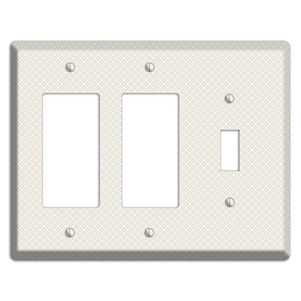 Off White Geometric 2 Rocker / Toggle Wallplate