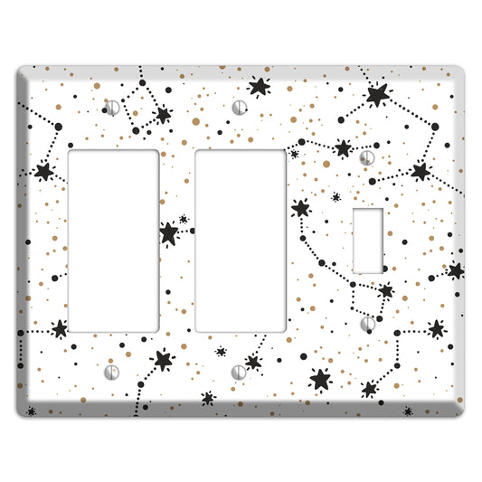 Constellations White 2 Rocker / Toggle Wallplate