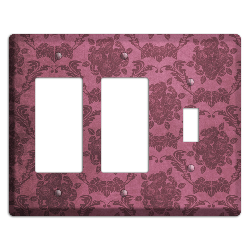 Turkish Rose Vintage Rose Damask 2 Rocker / Toggle Wallplate