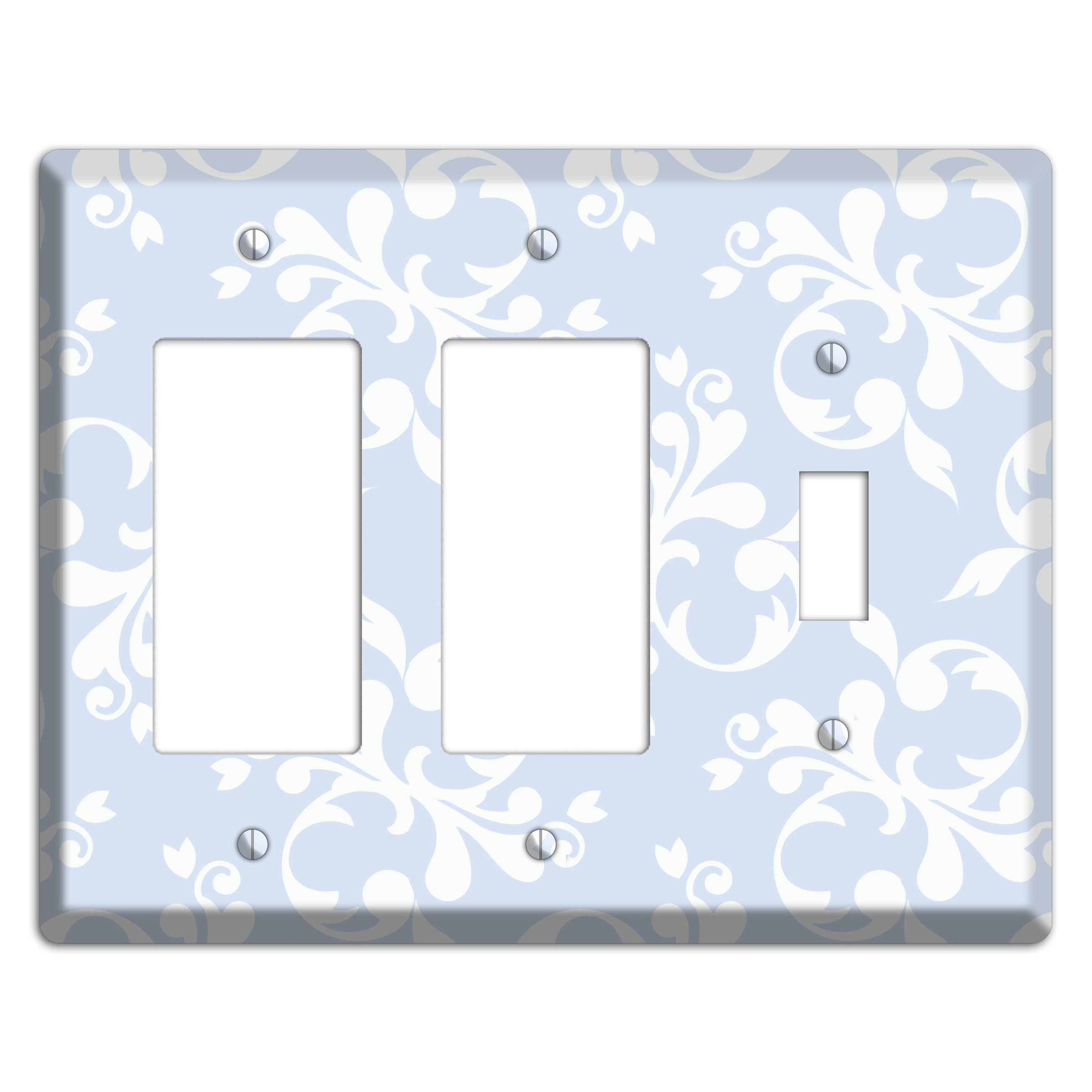 Light Blue Victorian Toile 2 Rocker / Toggle Wallplate