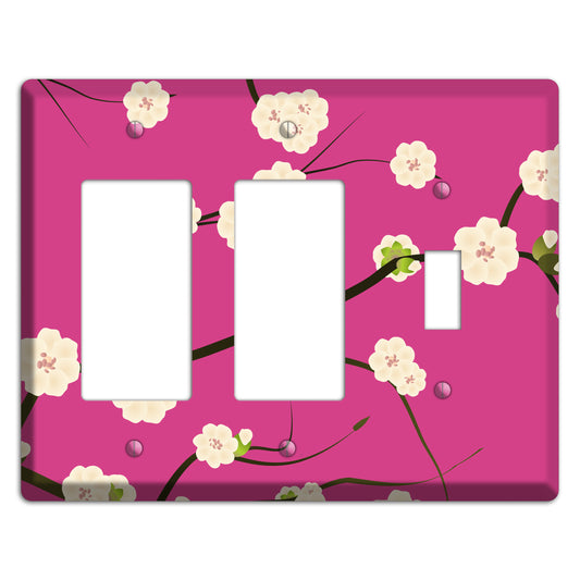 Pink Cherry Blossoms 2 Rocker / Toggle Wallplate