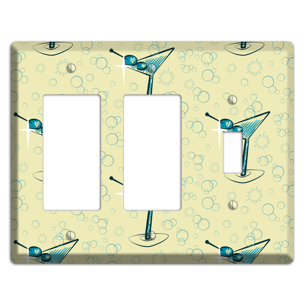 Yellow Martini 2 Rocker / Toggle Wallplate
