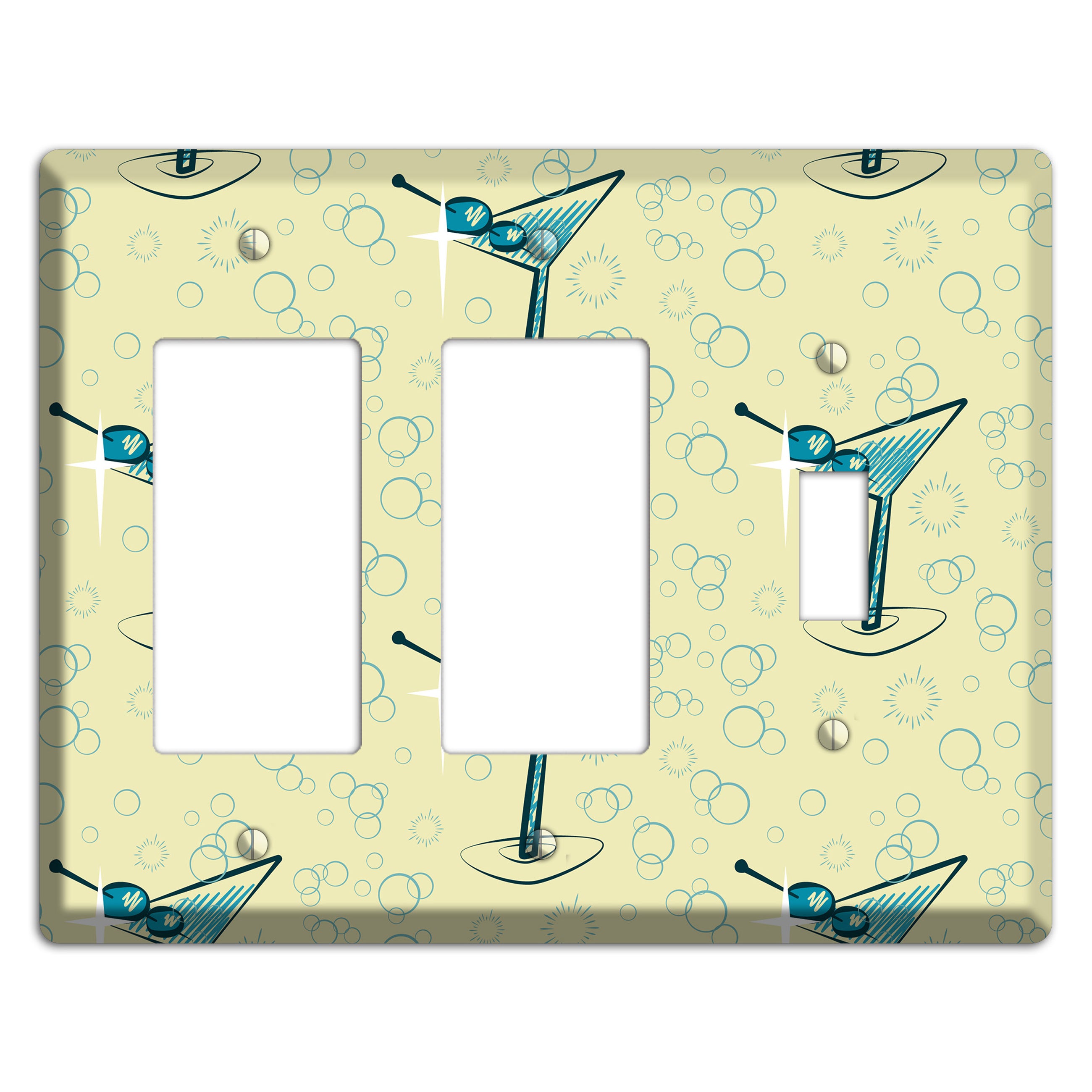 Yellow Martini 2 Rocker / Toggle Wallplate
