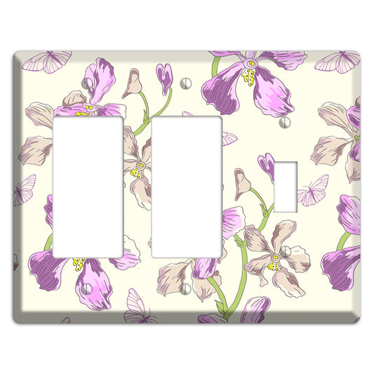 Orchid 2 Rocker / Toggle Wallplate