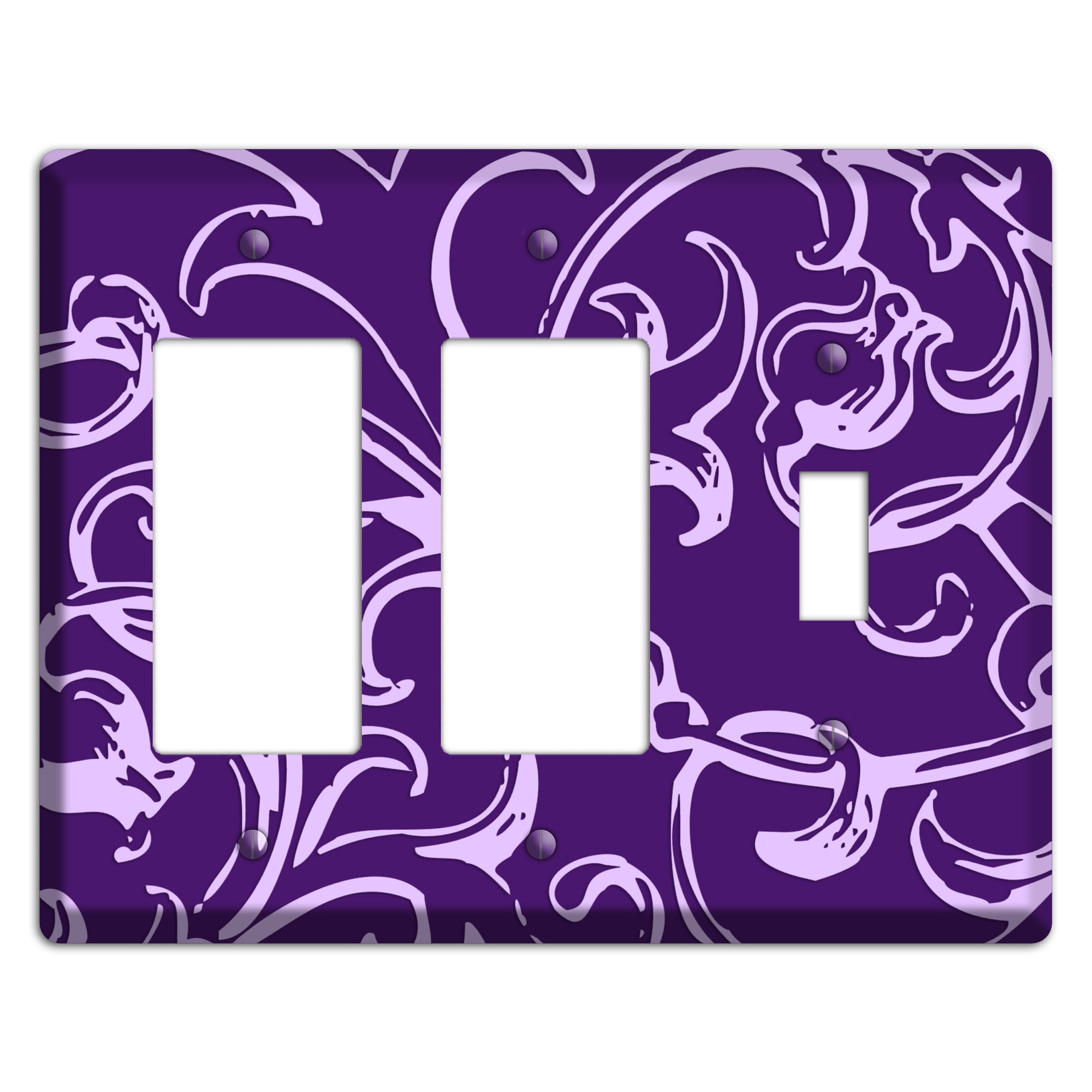 Victorian Purple 2 Rocker / Toggle Wallplate