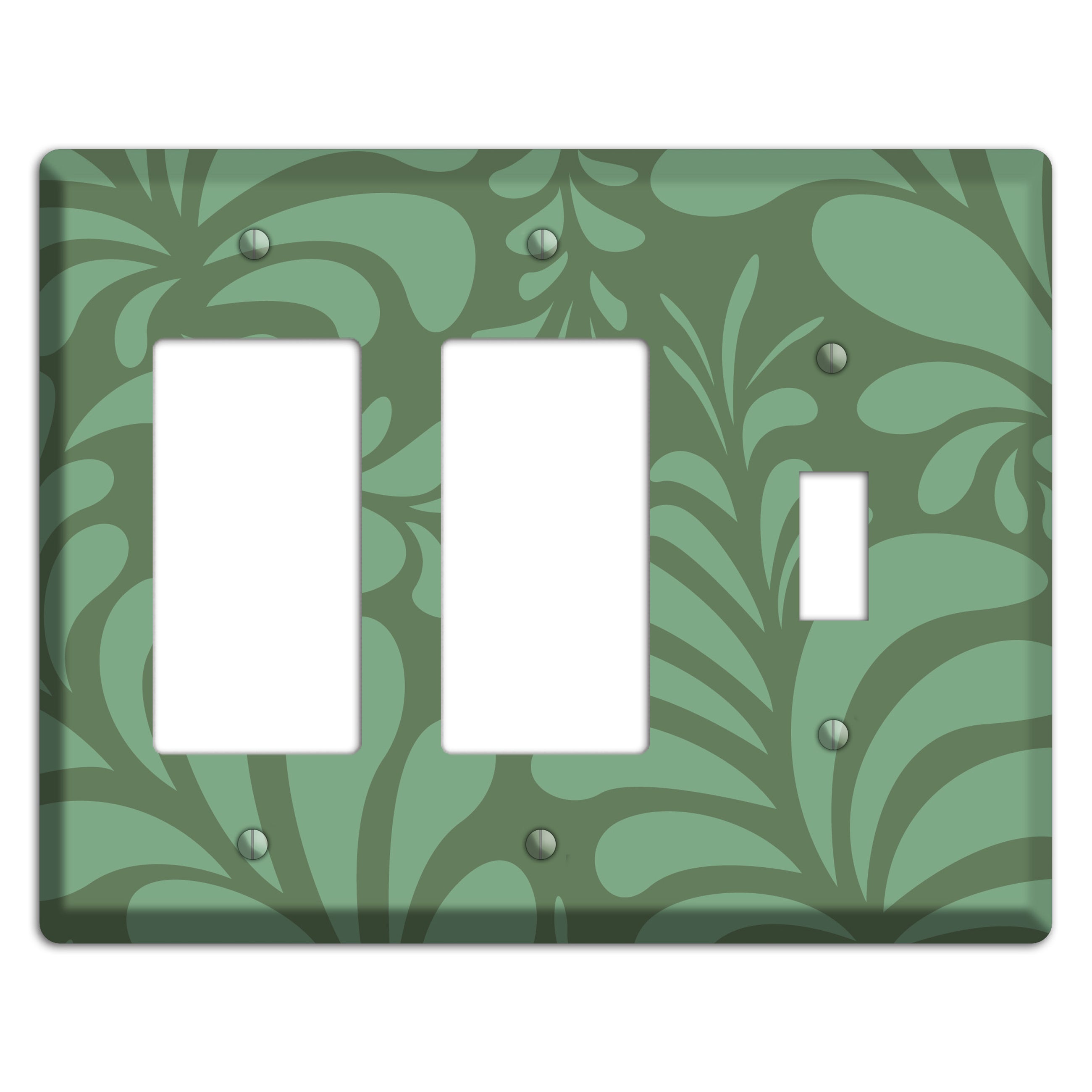 Green Herati 2 Rocker / Toggle Wallplate
