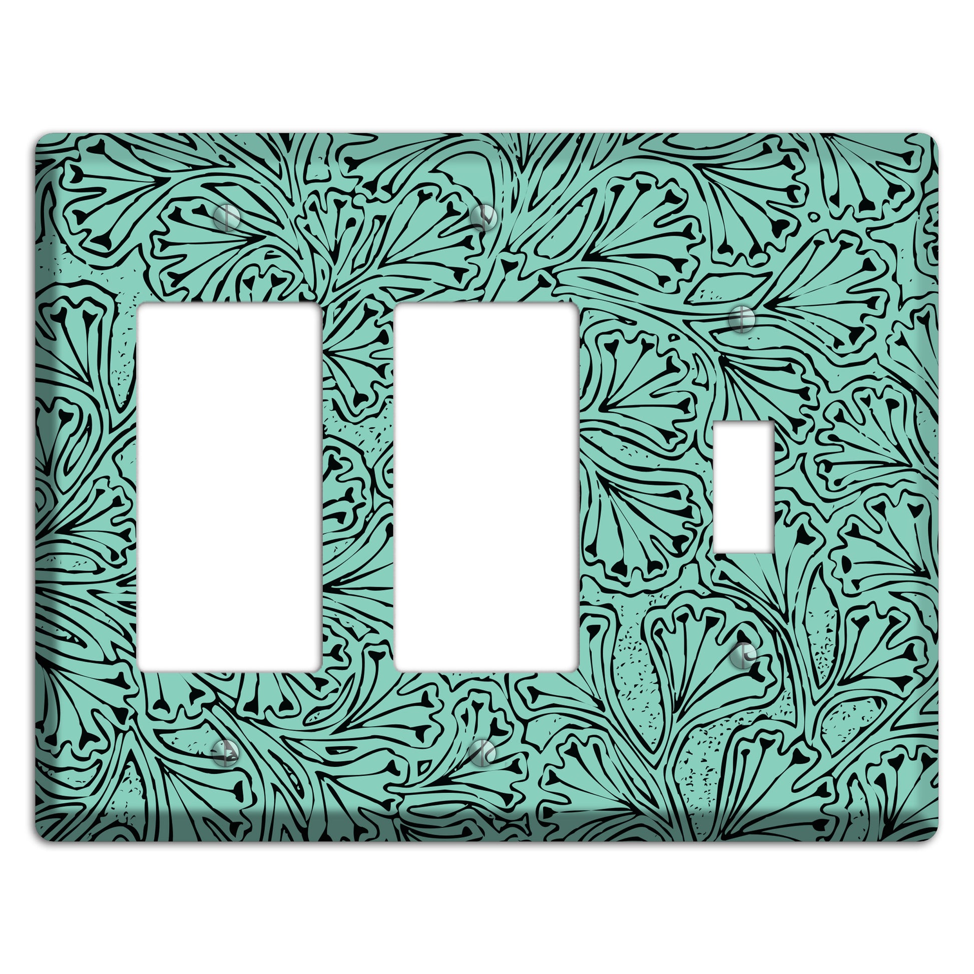 Deco Olive Interlocking Floral 2 Rocker / Toggle Wallplate