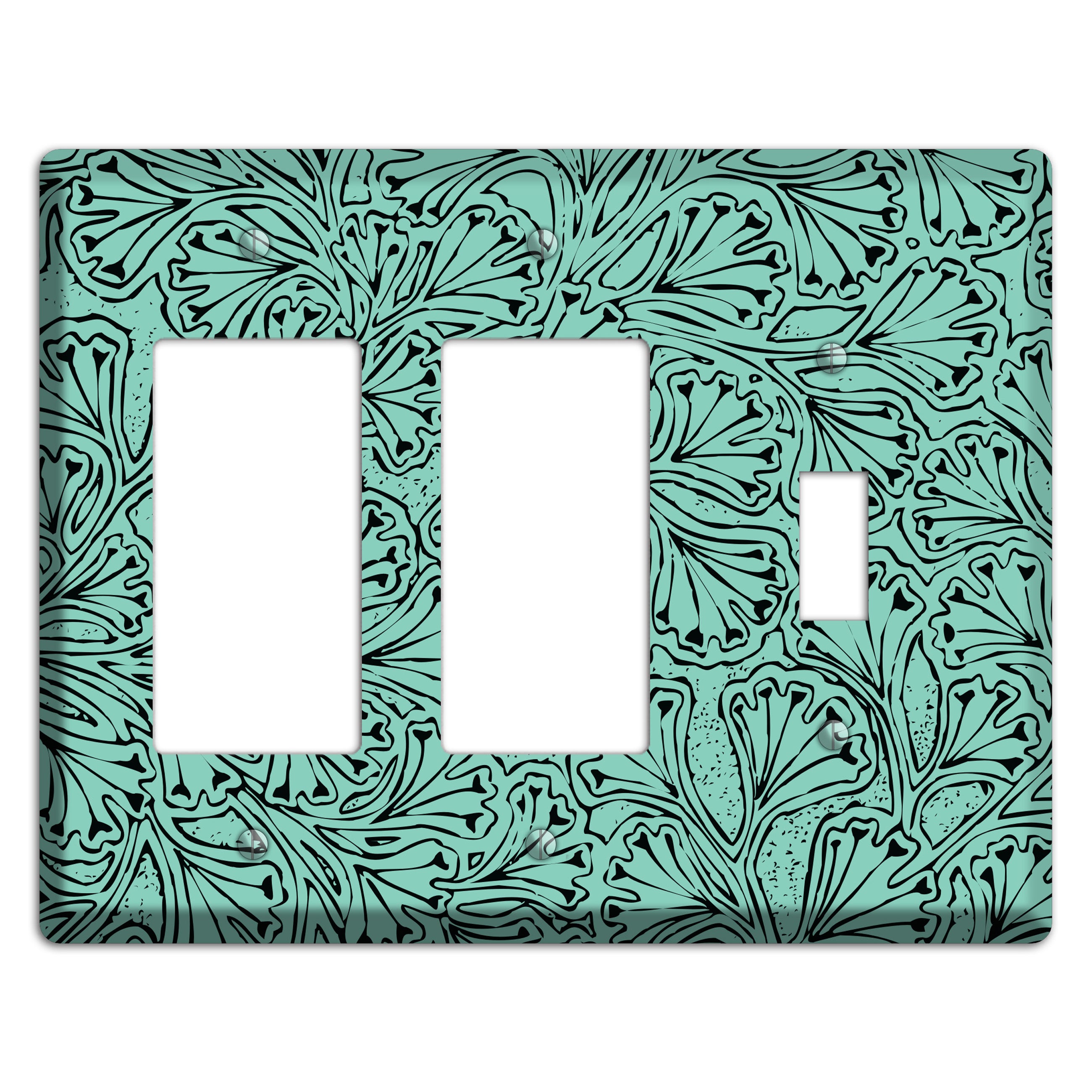 Deco Olive Interlocking Floral 2 Rocker / Toggle Wallplate