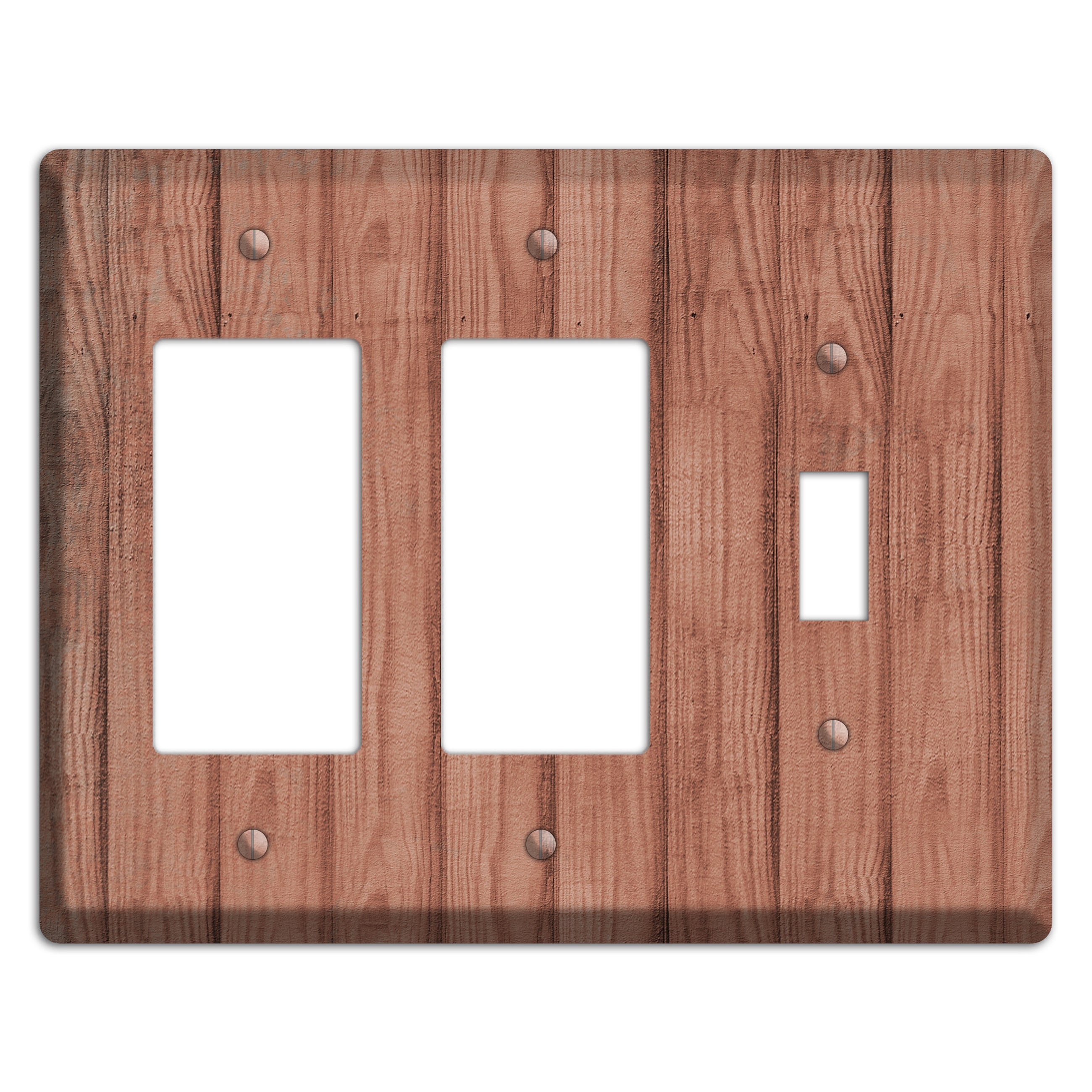 Coral Tree Weathered Wood 2 Rocker / Toggle Wallplate