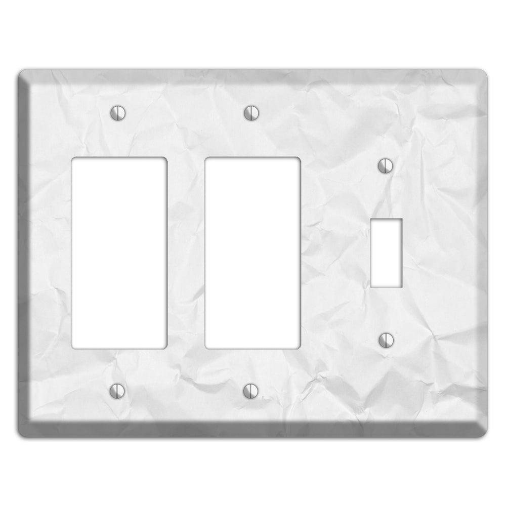 Gallery Crinkled Paper 2 Rocker / Toggle Wallplate