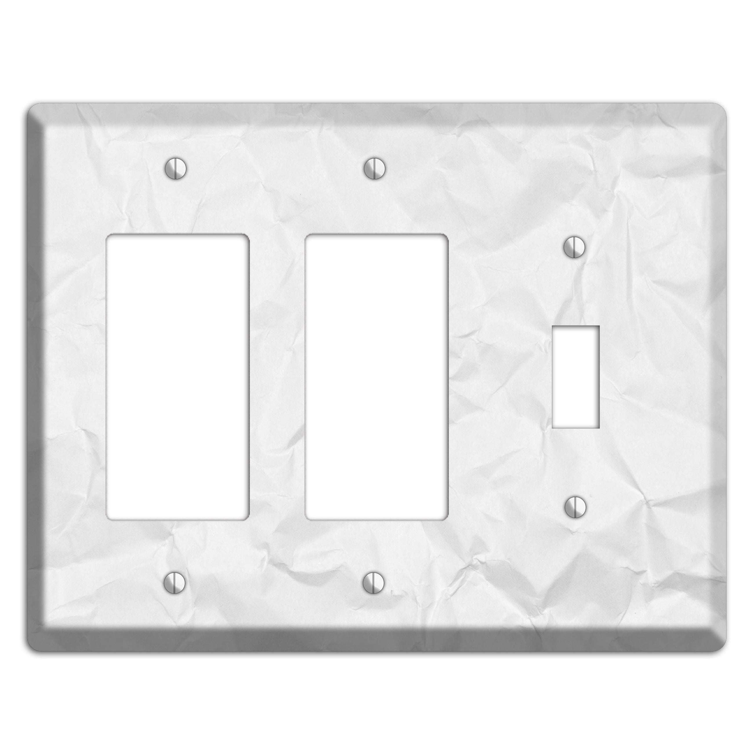 Gallery Crinkled Paper 2 Rocker / Toggle Wallplate
