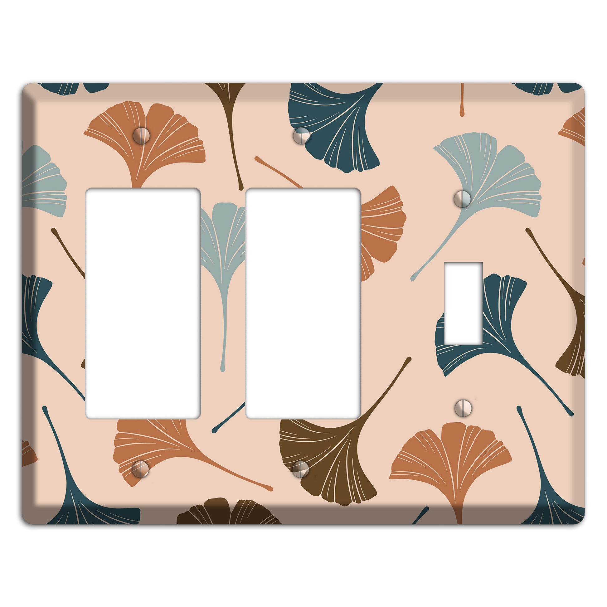 Blush Ginkgo Leaves 2 Rocker / Toggle Wallplate