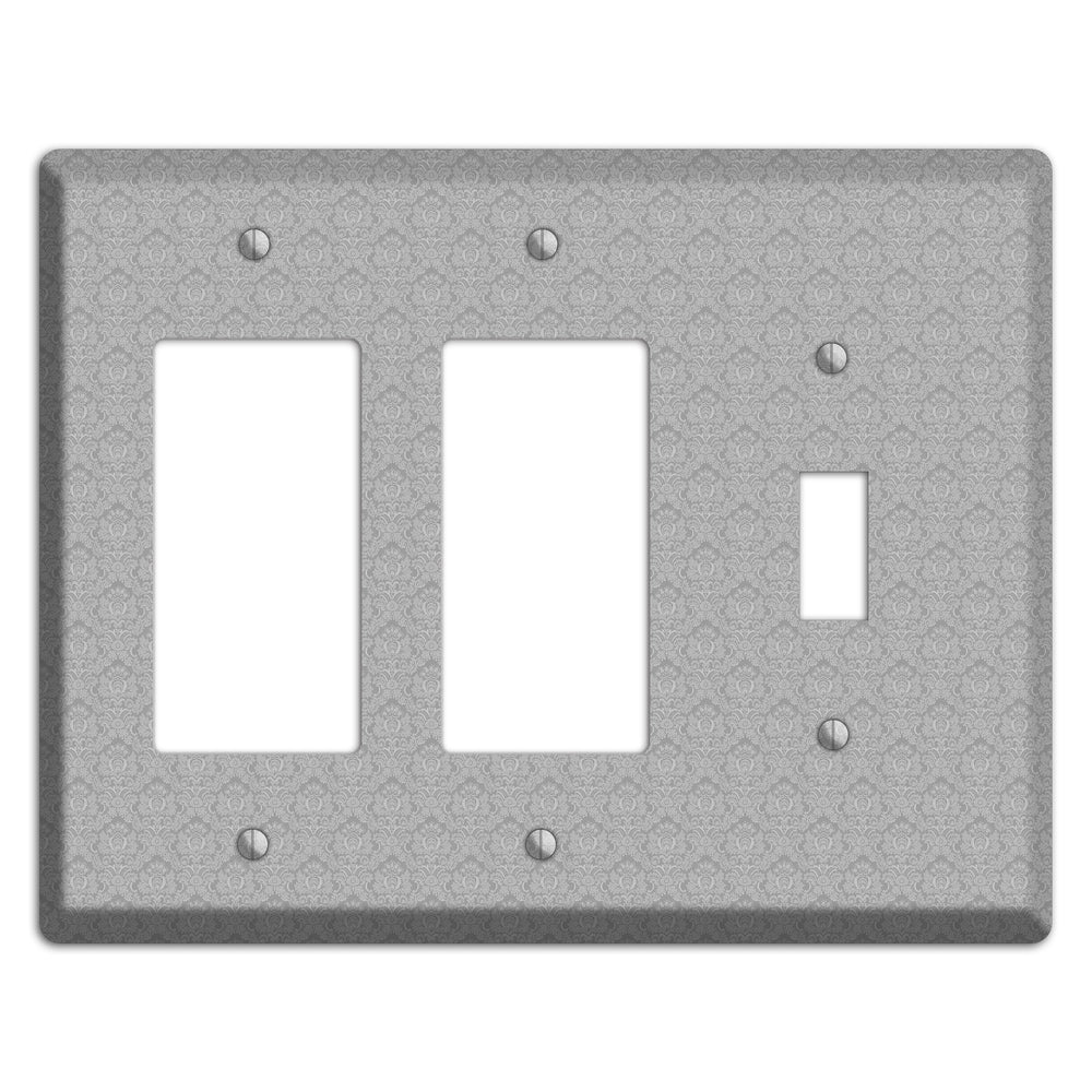 Light Grey Cartouche 2 Rocker / Toggle Wallplate