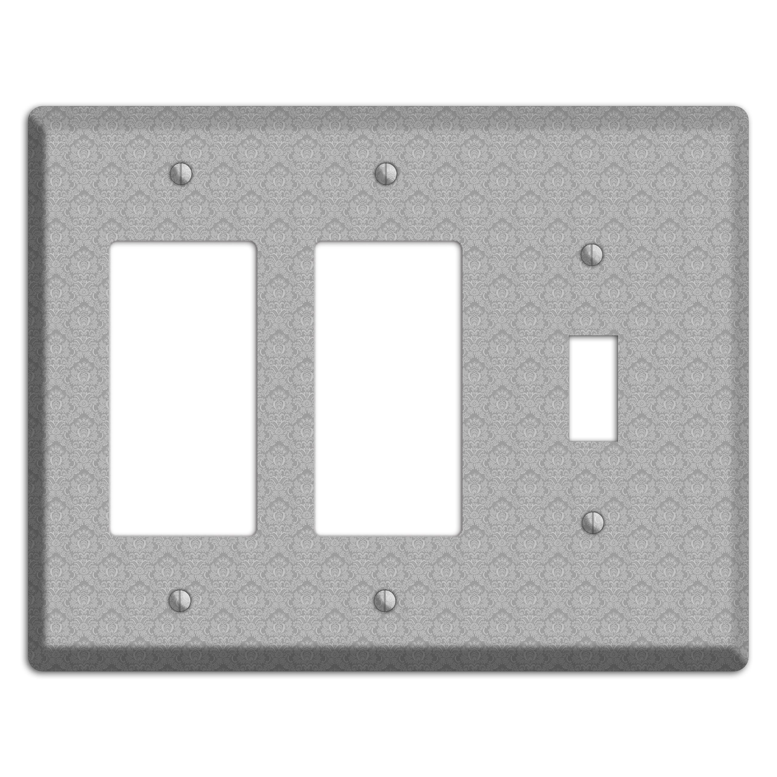 Light Grey Cartouche 2 Rocker / Toggle Wallplate