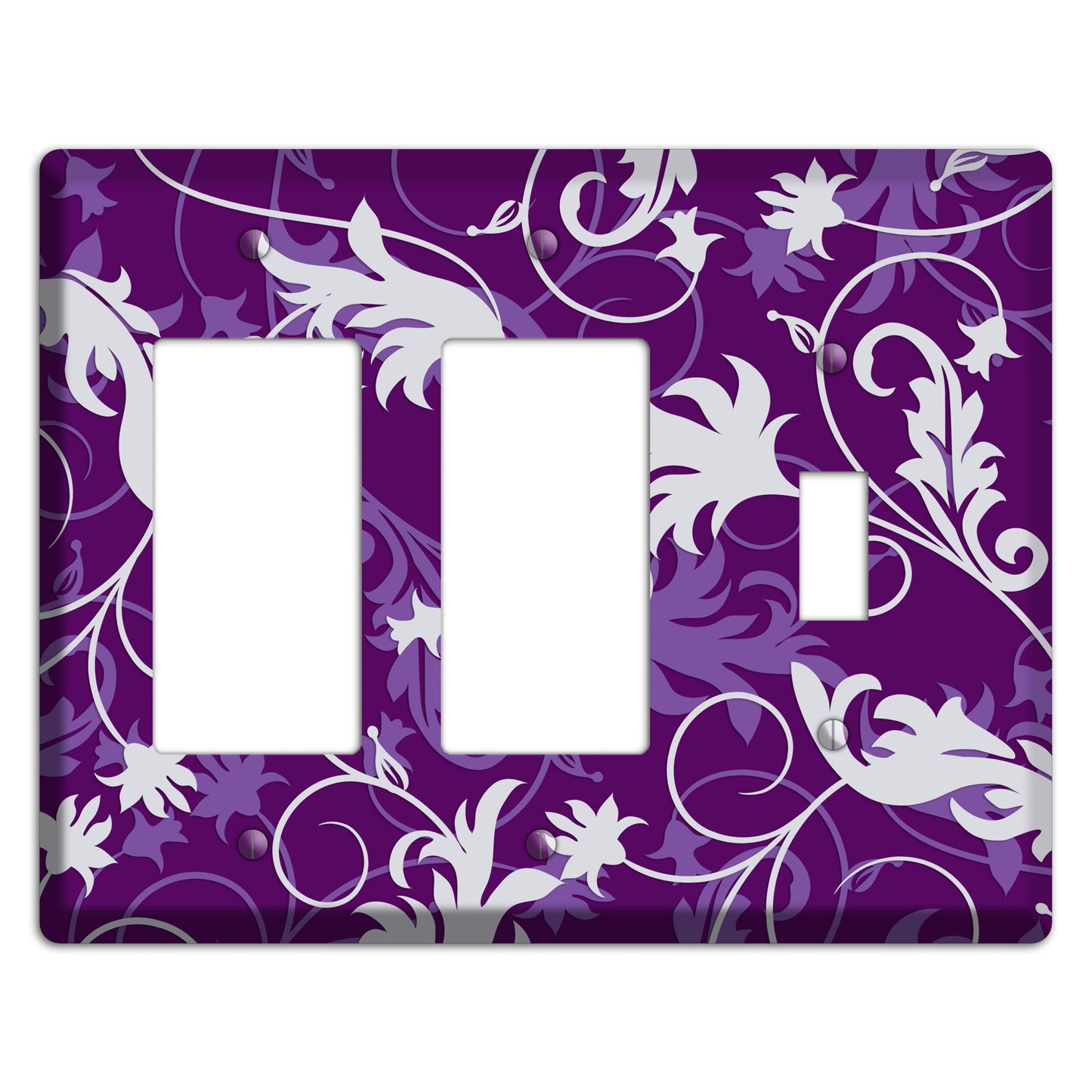 Purple Victorian 2 Rocker / Toggle Wallplate