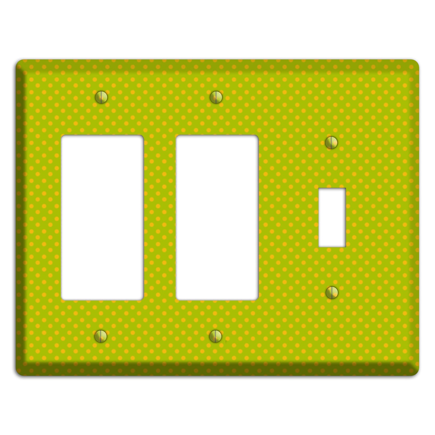 Multi Lime Tiny Polka Dots 2 Rocker / Toggle Wallplate