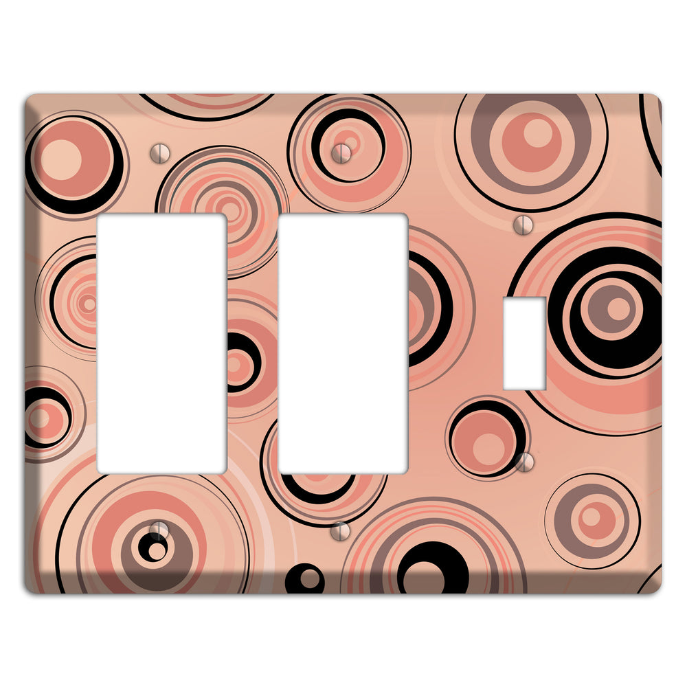 Salmon Circles 2 Rocker / Toggle Wallplate