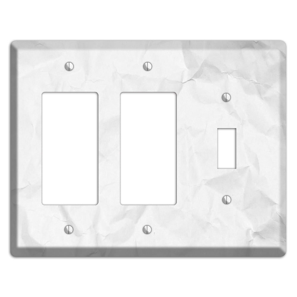 Seashell Crinkled Paper 2 Rocker / Toggle Wallplate