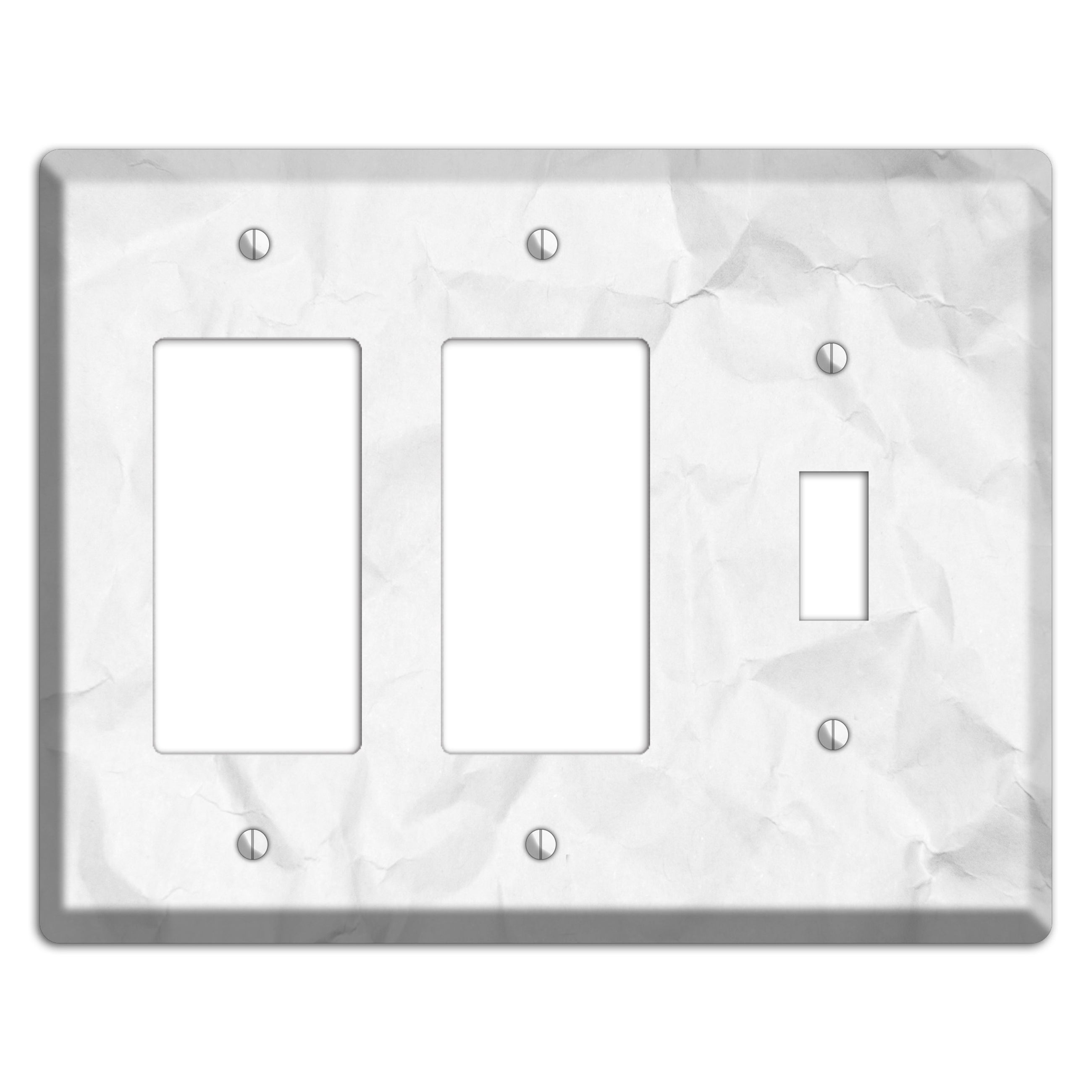 Seashell Crinkled Paper 2 Rocker / Toggle Wallplate