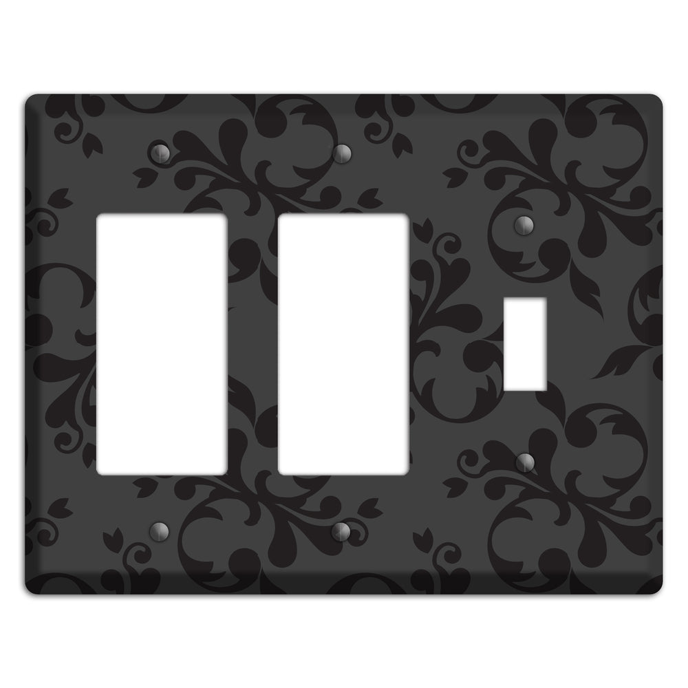 Grey Victorian Toile 2 Rocker / Toggle Wallplate