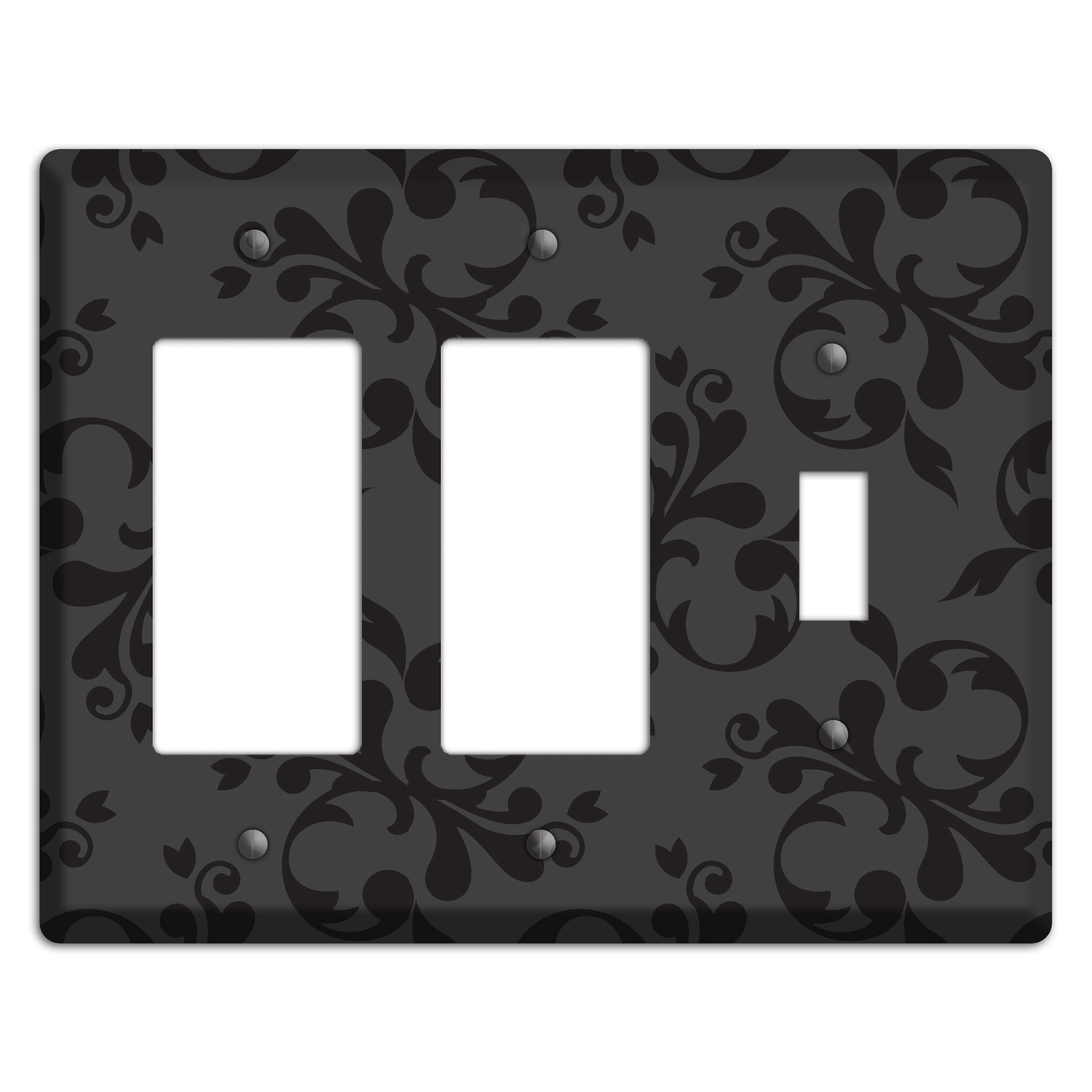 Grey Victorian Toile 2 Rocker / Toggle Wallplate