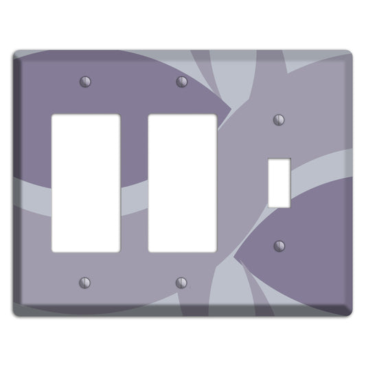 Grey and Lavender Abstract 2 Rocker / Toggle Wallplate