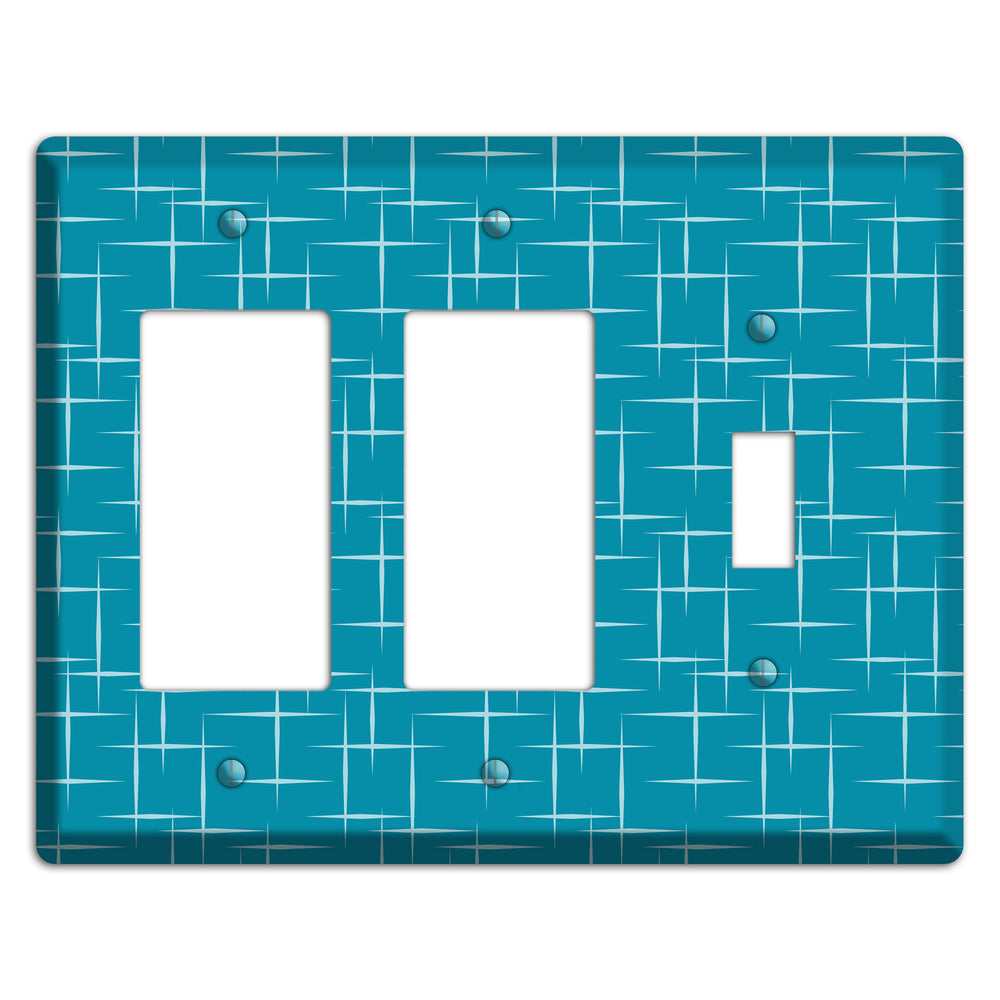 Blue Atom Burst 2 Rocker / Toggle Wallplate