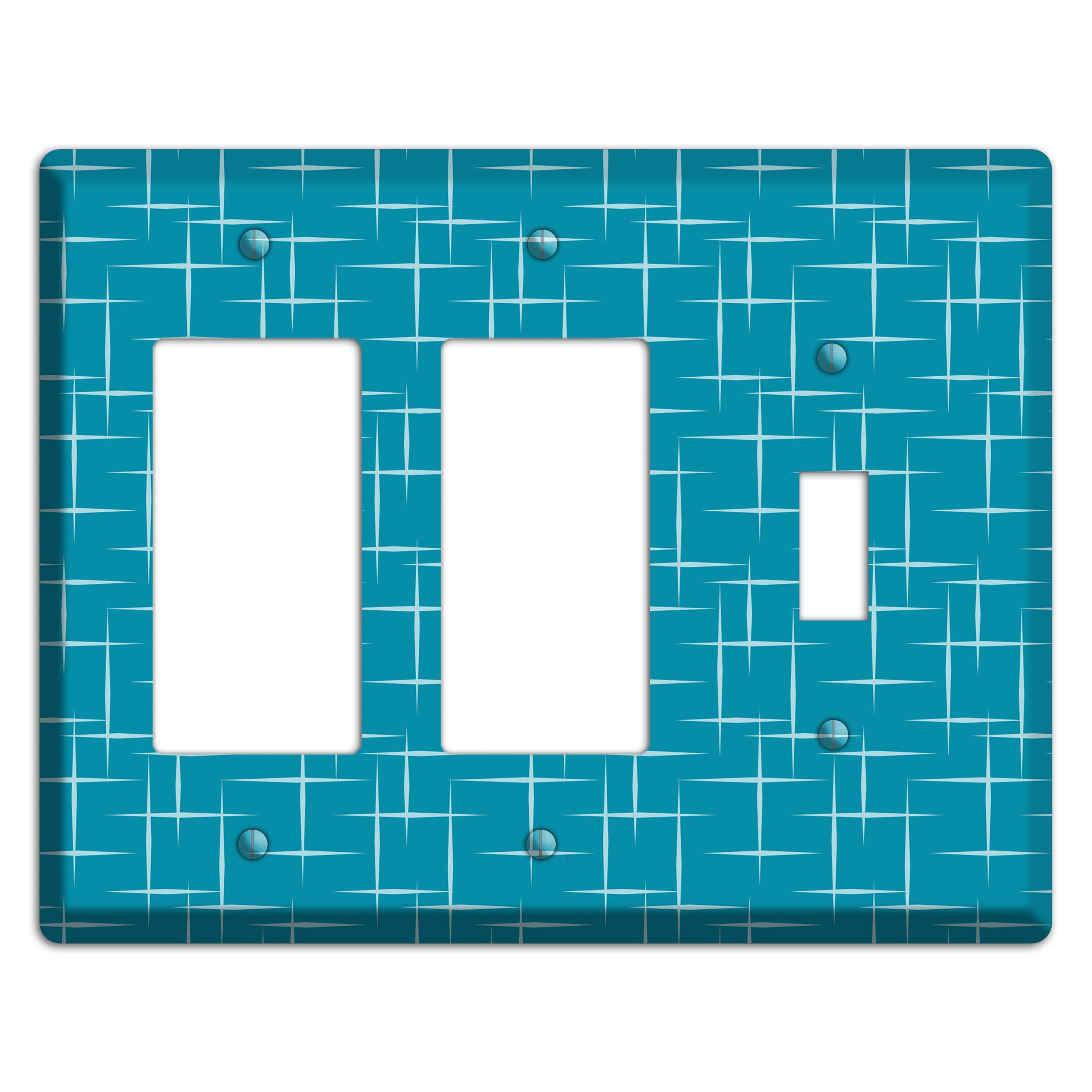 Blue Atom Burst 2 Rocker / Toggle Wallplate