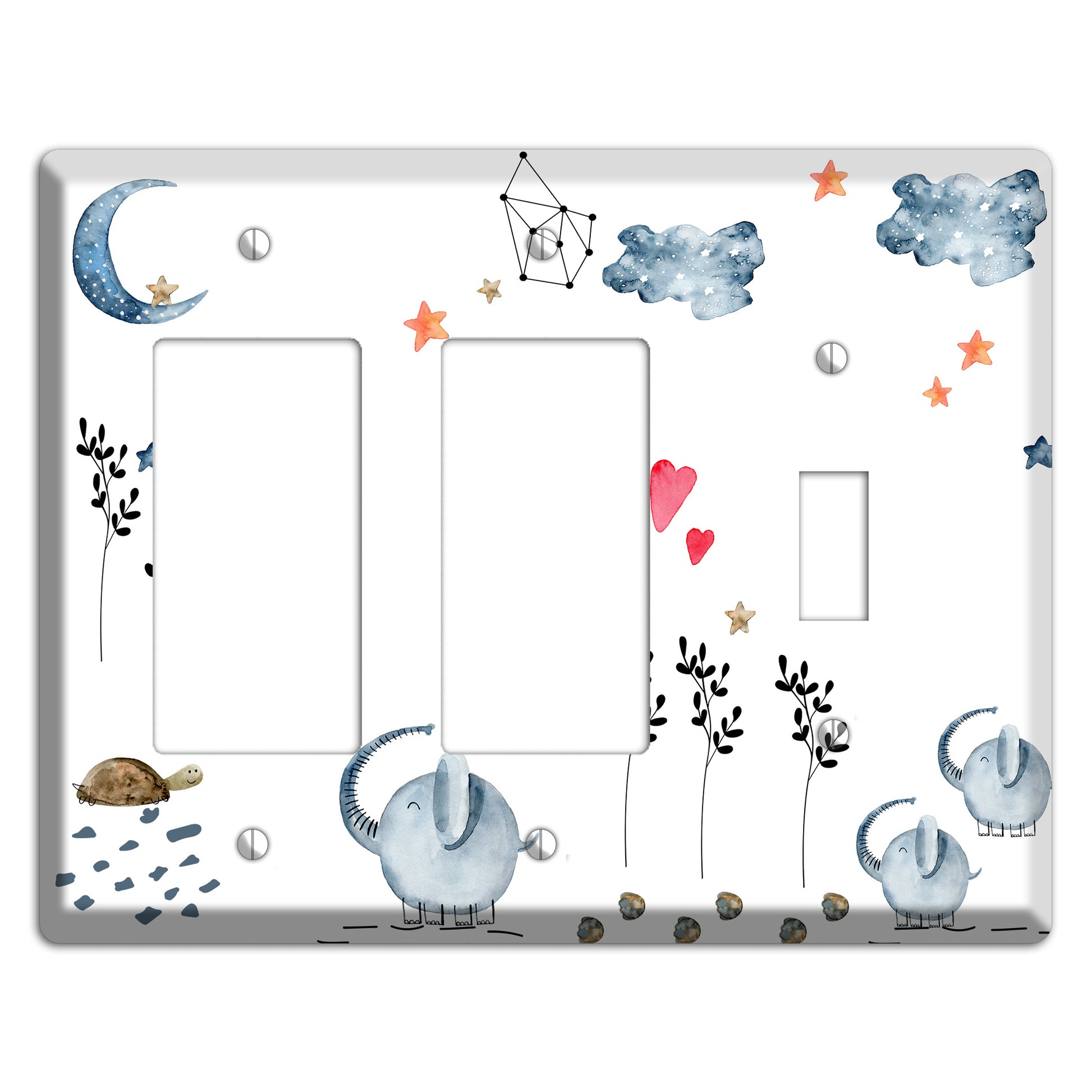 Elephant 2 Rocker / Toggle Wallplate