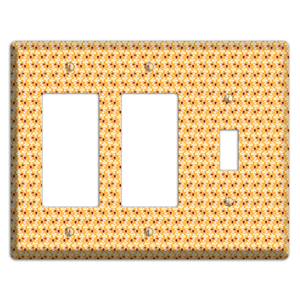 Tiny Yellow Teardrop Vine 2 Rocker / Toggle Wallplate