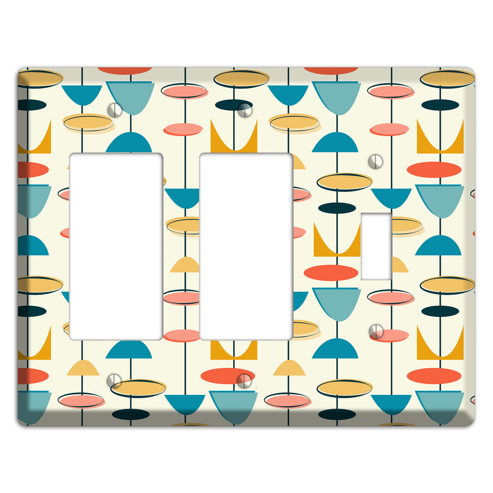 Retro Shapes 2 Rocker / Toggle Wallplate