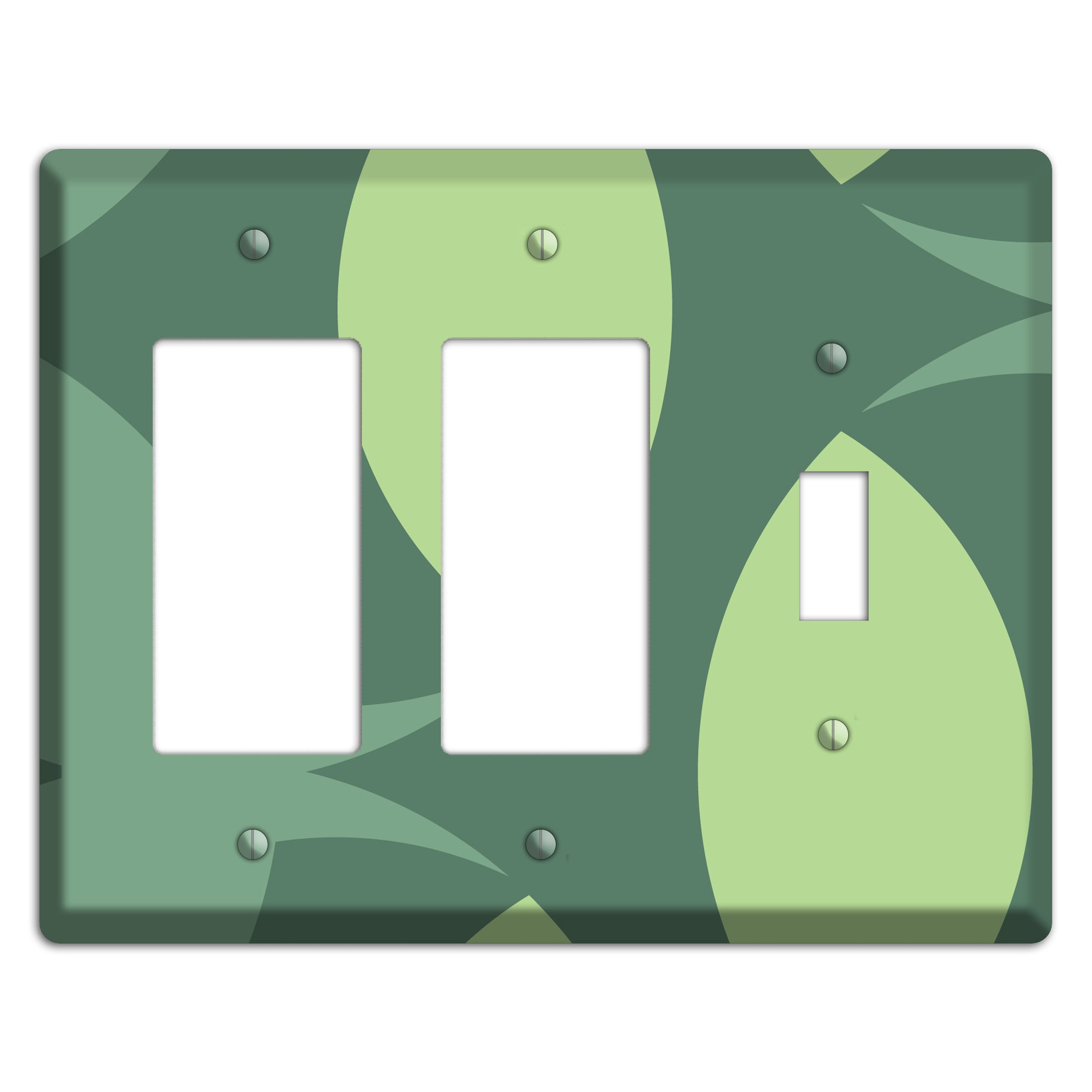 Green Abstract 2 Rocker / Toggle Wallplate