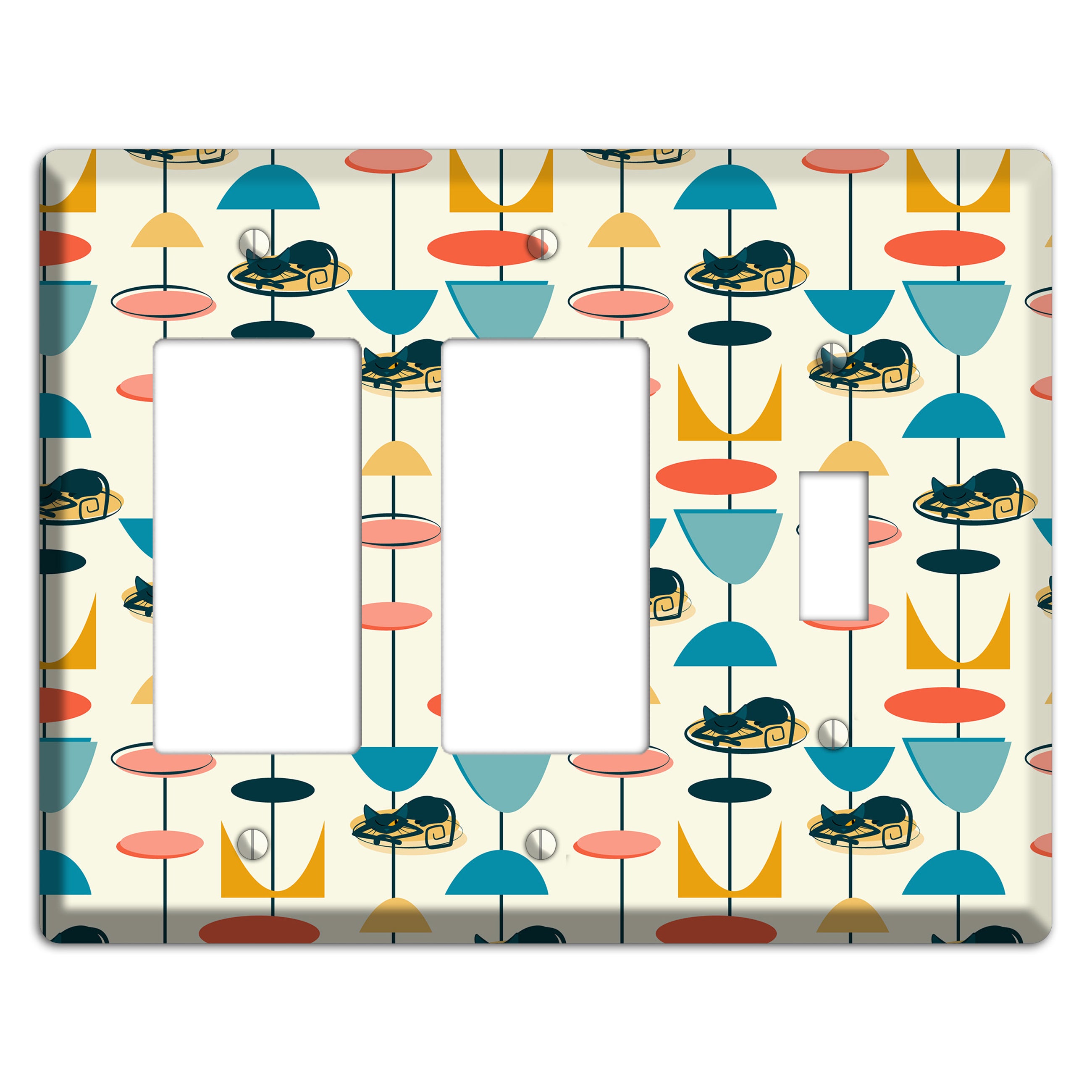 Sleeping Kitties 2 Rocker / Toggle Wallplate