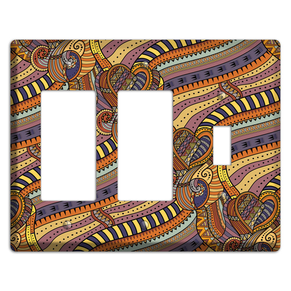 Retro Flourish 7 2 Rocker / Toggle Wallplate