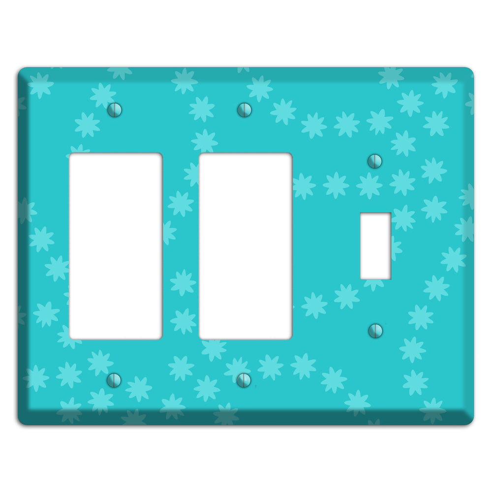 Multi Turquoise Constellation 2 Rocker / Toggle Wallplate