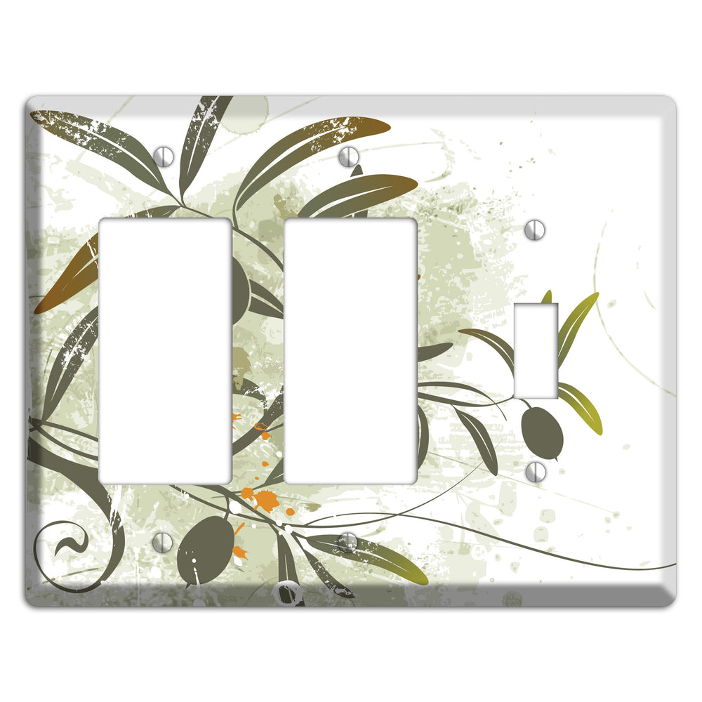Green Olive Foliage 2 Rocker / Toggle Wallplate