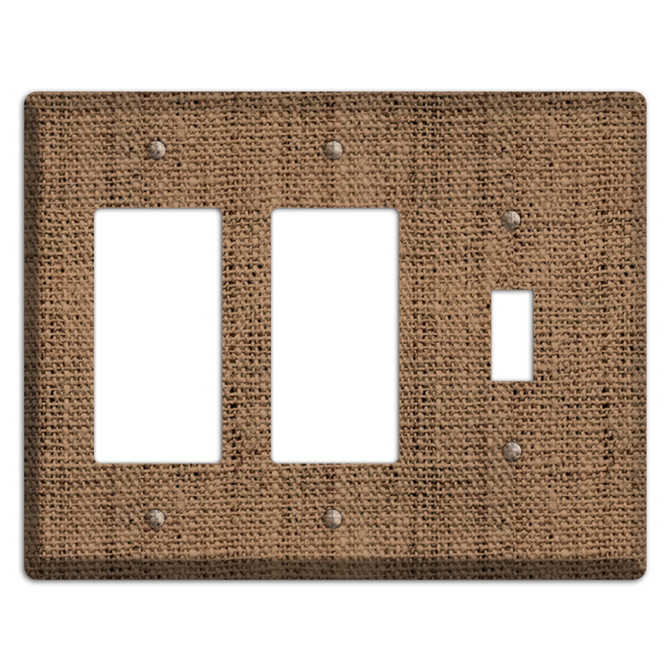 Beaver Burlap 2 Rocker / Toggle Wallplate
